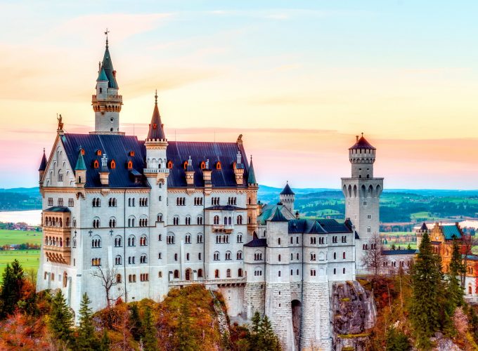 Wallpaper Castle, Neuschwanstein, alps, Autumn, bavaria, Germany, Mountain, sky, travel, Architecture 669171127